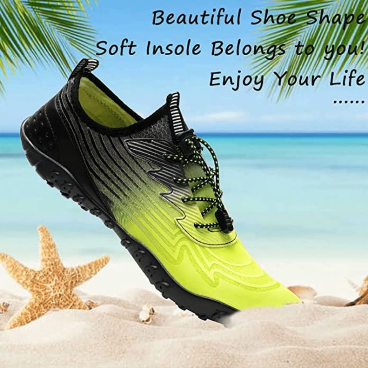 Image credit: Amazon. Marketing brochure for YALOX Water Shoes