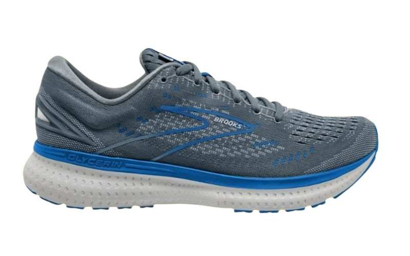 Image credit: Brooks. Side view of Brooks Men's Glycerin 19 Neutral Running Shoe