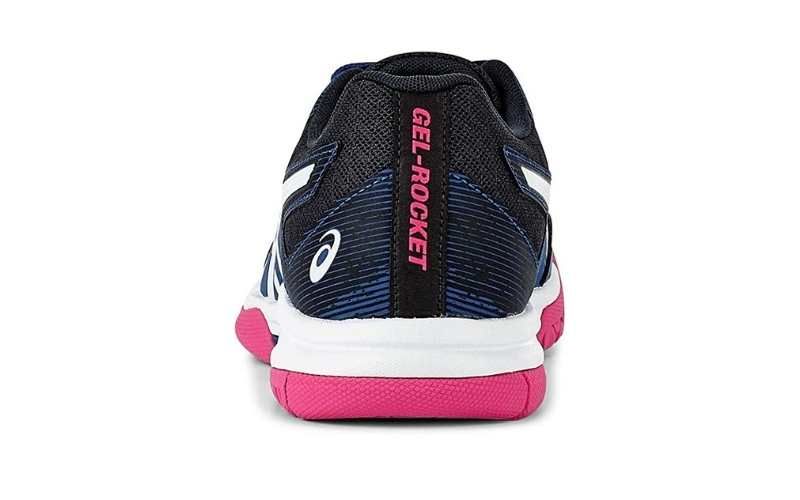 Heel view of ASICS Women's Gel-Rocket 9 Volleyball Shoes. Image credit: Amazon