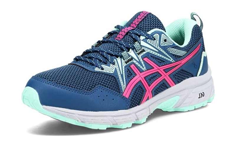 Side view of ASICS Women's Gel-Venture 8 Running Shoes. Image credit: Amazon