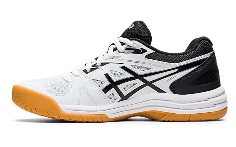 Side view of ASICS Women's Upcourt 4 Court Shoes. Image credit: Amazon