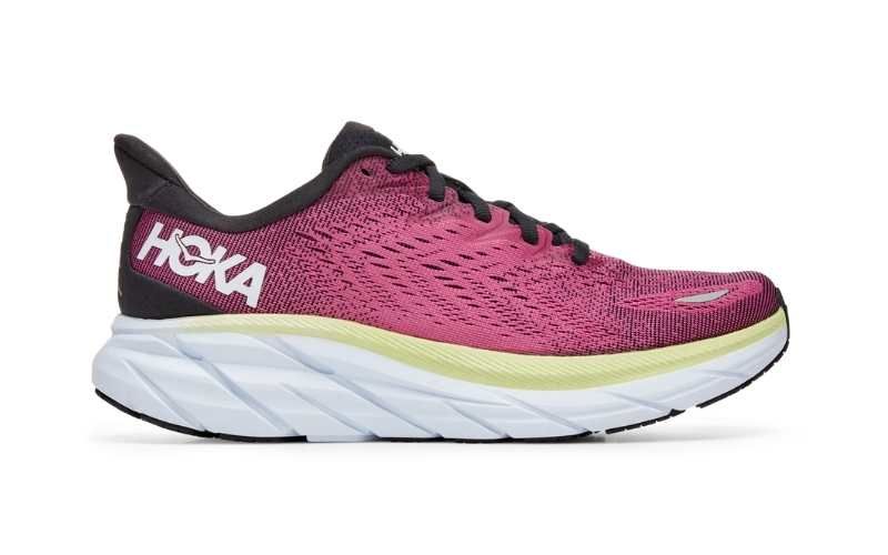 Image credit: HOKA One One. Side view of shoe Clifton 8 Running Shoe