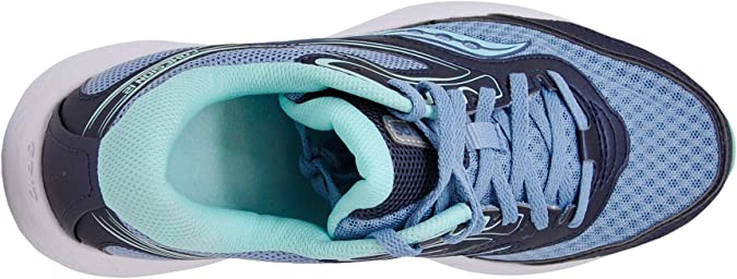 Top view of shoe: Saucony Women's VERSAFOAM Cohesion 12 Road Running Shoe. Image credit: Amazon.