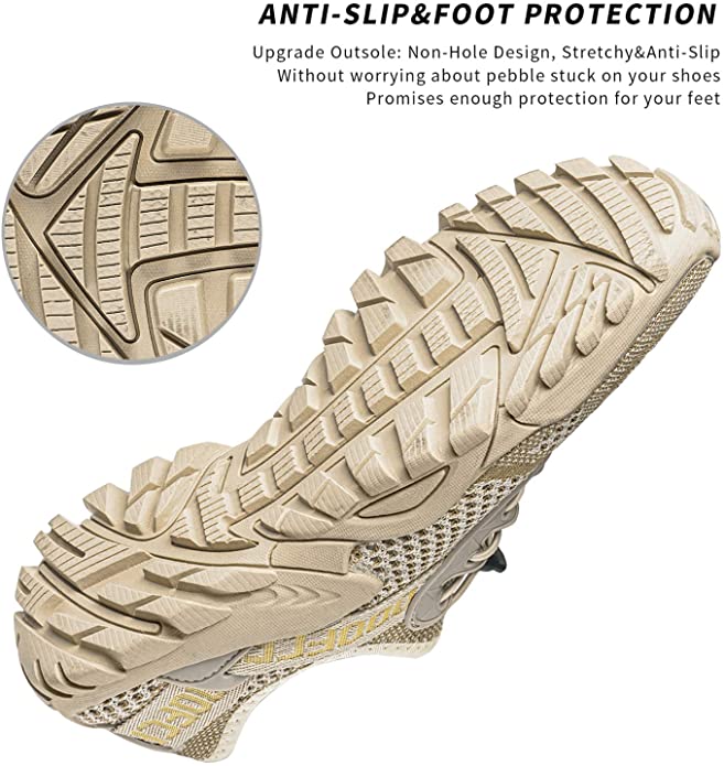 Sole view of SOBASO Hiking Water Shoes. Image credit: Amazon