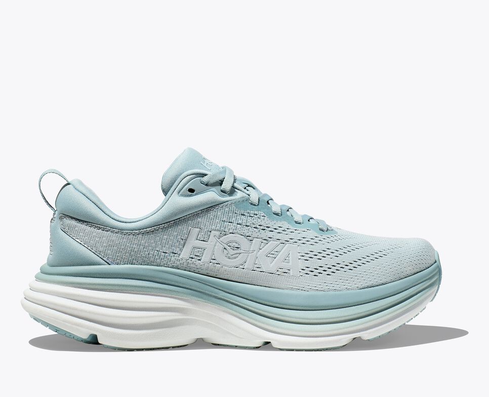 Side view of HOKA Bondi 8 Women's Shoes. Image credit: HOKA