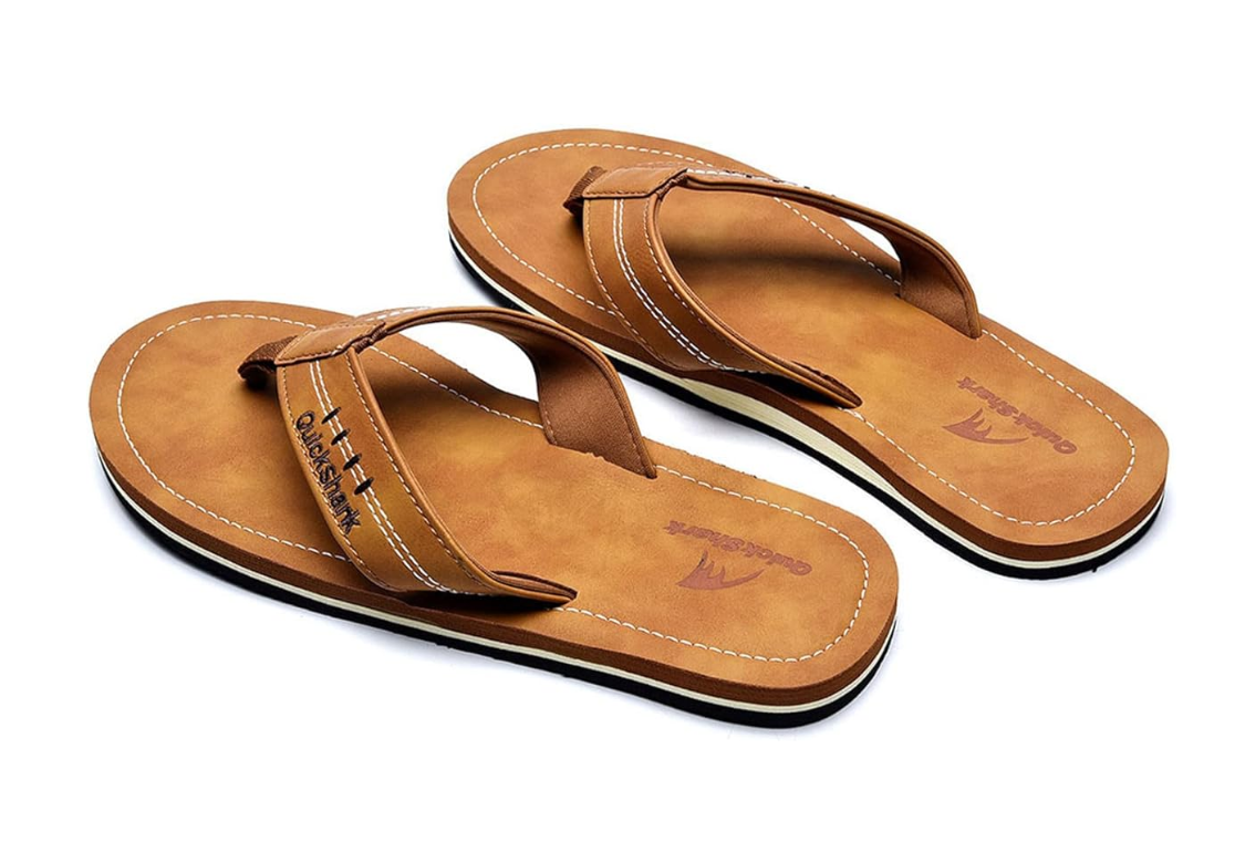 Leather Thong type flip flops